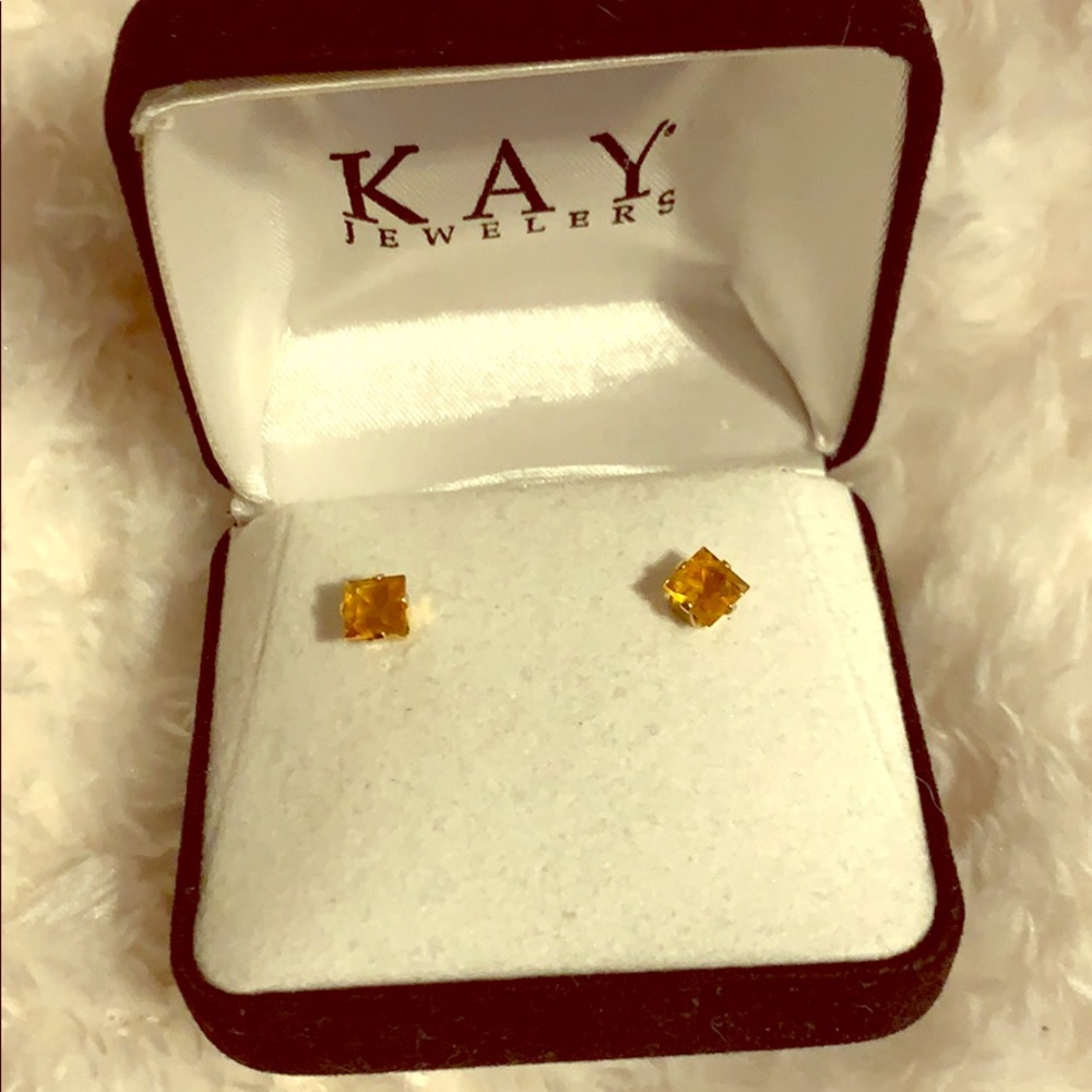 Topaz stud earrings